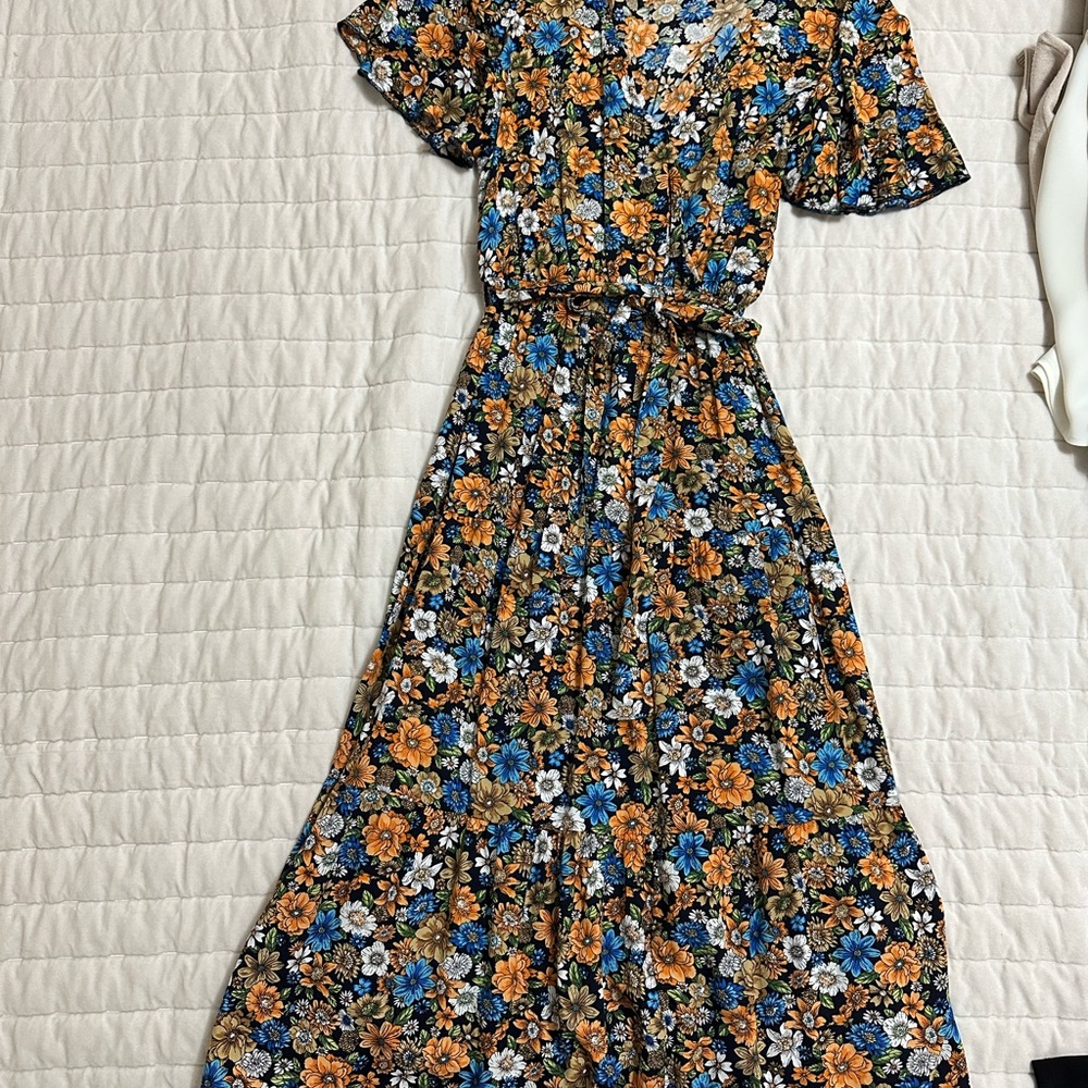 Boutique Floral Midi Dress